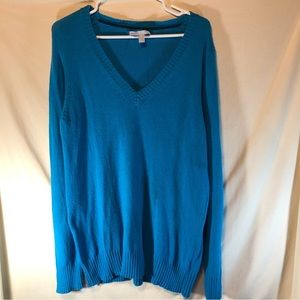 Old Navy women’s blue V-neck knit sweater XL